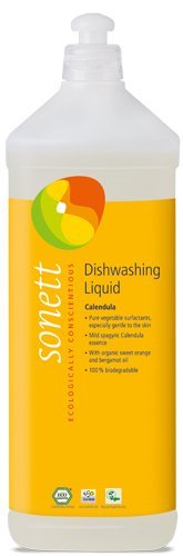 Sonett Organic Dishwashing Liquid Calendula, 33.8-Ounce Bottles (Pack of 6)