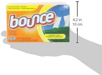Bounce Fabric Softener Sheets,Outdoor Fresh Scent,240 Count (Pack of 4)