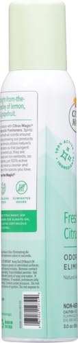 Citrus Magic Natural Odor Eliminating Air Freshener Spray, Fresh Citrus, 3-Ounce (Pack of 4)