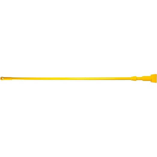 SPARTA 369475EC04 Fiberglass Mop Handle, Jaw Style Mop With Swivel Hang Up Cap For Cleaning, Commercial, Residential, 60 Inches, Yellow, (Pack of 12)