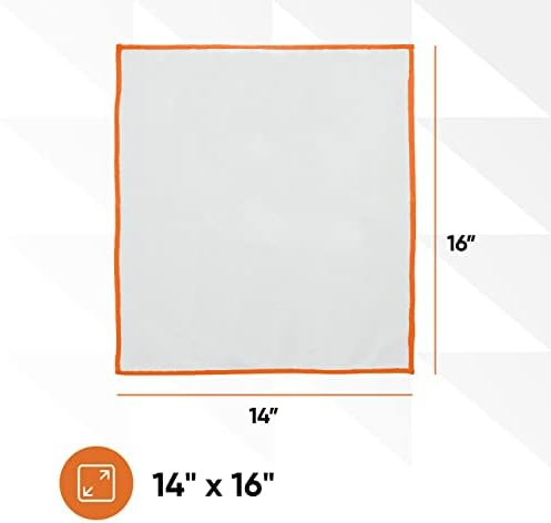 Superio Microfiber Glass, Mirror, Window Cleaning Cloth for Car Windshield, Lenses Tv Screen, Electronics, 14x16 Large Micro Fiber Lint & Streak Free Blue/Green, Just Water, 20 Pack