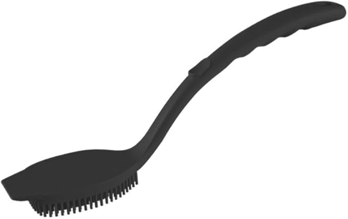 OSALADI Dish Brush Silicone Pot Brush Scrub for Pans Pots Kitchen Sink Cleaning Long Handle Dish Cup Bottle Washing Scrubber Black