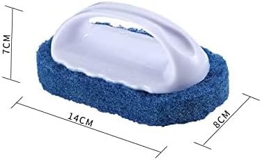Scouring Pad Brush kit 8 Pieces, Cleaning Brush with Handle, Dish Scrub Brush, Bathroom Brush, Sink Scrub Brush