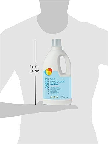 Sonett Organic Laundry Liquid Detergents, Sensitive (6 Count) for people with allergies GMO free Certified Organically Grown