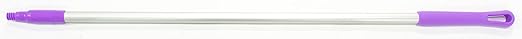 SPARTA Adjustable Aluminum Broomstick, 48” Mop and Broom Handle Replacement with Color-Coded System for Environments with Harsh Cleaning Agents, Aluminum, 48 Inches, Purple