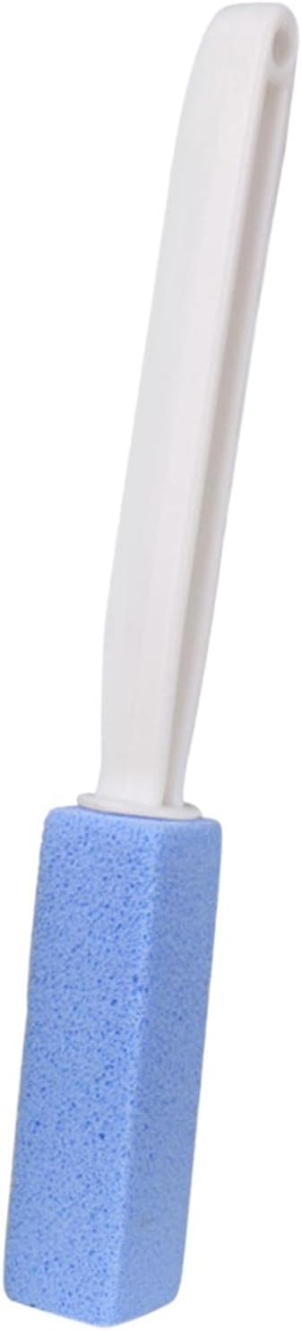 Toilet Cleaner Stone Dead Corner Grout Cleaner Long Handle Bathroom Appliances Toilet Brush for Household Cleaning (Blue 20.5cm)