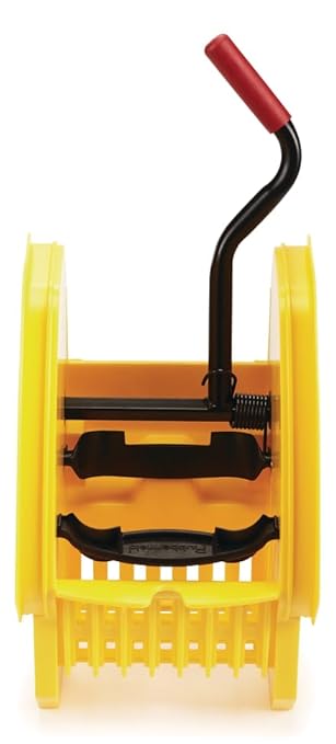 Rubbermaid Commercial Down Press Wringer for WaveBrake Buckets, 16-32 oz Capacity, Yellow, Heavy Duty Mopping/Cleaning for Professional/Janitorial Use