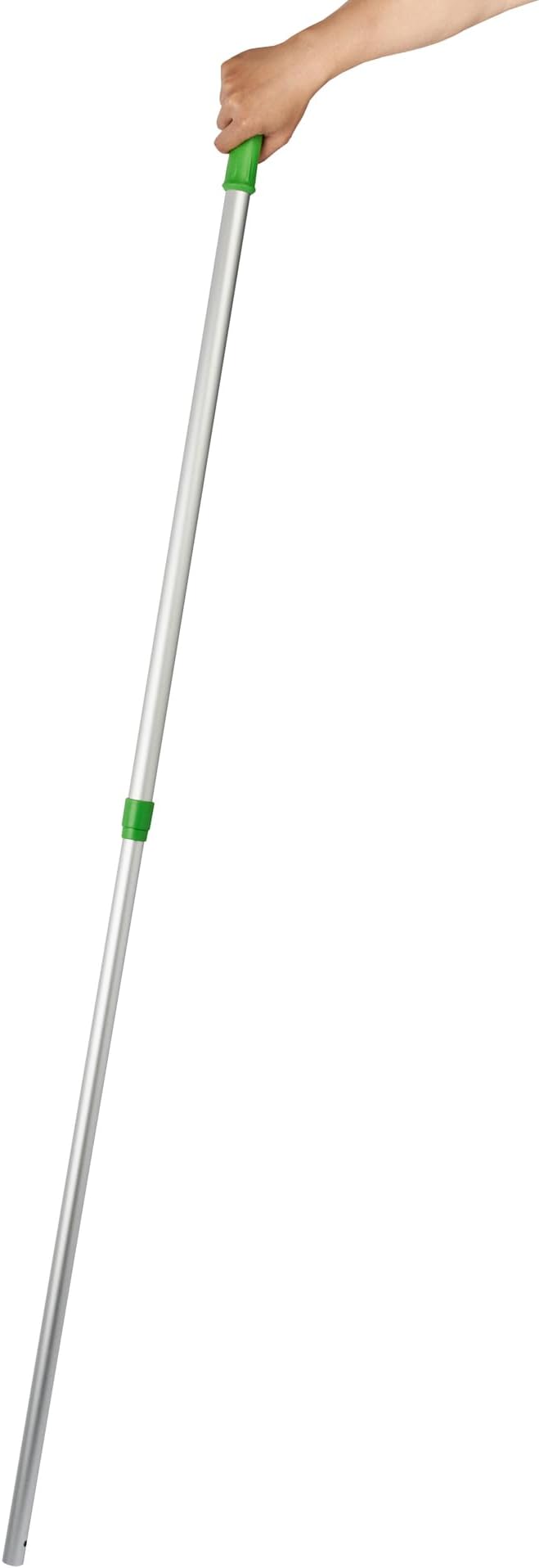 Restaurantware-Clean Tek Professional 59.8 Mop Handle, 1 Telescopic Mop Stick - Frame And Pads Sold Separately, 26.8 Inches To 59.8 Inches, Green Aluminum Adjustable Handle, Ergonomic