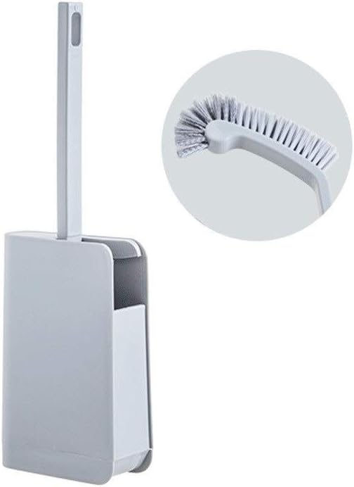 Toilet Gap Cleaning Set with Holder, Plastic Bathroom Bowl Cleaner and Base, Great Grip Strong Bristles - Perfect for A Completely Clean Bathroom Toilet Brush and Holder