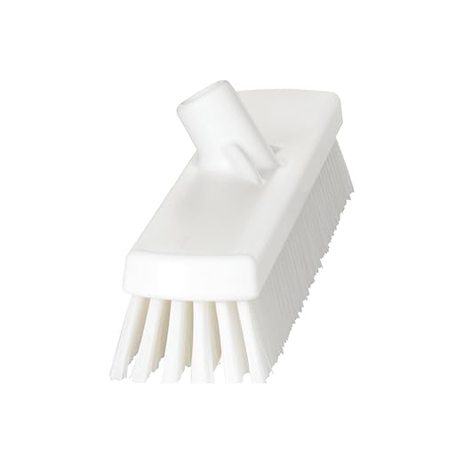 Vikan 70625 Brush,Wall/Floor Scrub,Stiff,19",PP/PBT,White