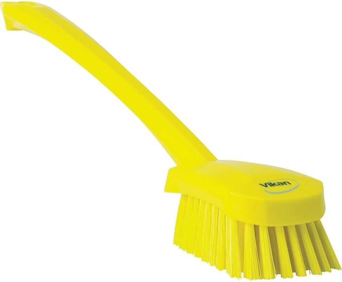 Vikan 41866 Brush,Washing,Stiff,15.75",PP/PBT,Yellow