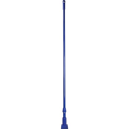 SPARTA 369475EC14 Fiberglass Mop Handle, Jaw Style Mop With Swivel Hang Up Cap For Cleaning, Commercial, Residential, 60 Inches, Blue, (Pack of 12)