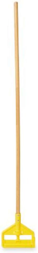 Rubbermaid Commercial Products Invader Side-Gate Wet Mop Handle, 54-Inch, Hardwood, Heavy Duty Mop Head Replacement for Industrial/Household Floor Cleaning, Pack of 12