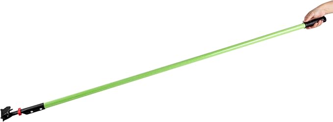 Restaurantware-Handle ONLY: Clean Tek Professional 63.98 Inch Dry Mop Handle, 1 Durable Mop Stick - Head and Frame Sold Separately, Ergonomic Grip, Green Fiberglass, for Home Use