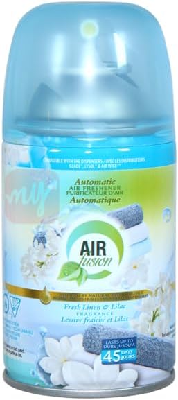 Automatic Spray Air Freshener Refill, Aerosol, Linen & Lilac, 5 Oz, 3 Pack (Linen & Lilac, 3 Pack)