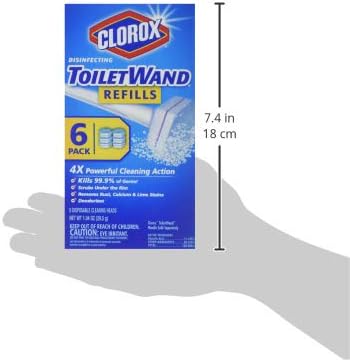 Clorox Disinfecting Toilet Wand Refill Heads 6 ea (Pack of 8)