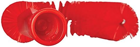 Vikan 53724 Hook Brush - 14.17-Inch Curved BPA-Free Pipe, Tube, and Gutter Cleaner, Compatible with Vikan Extension Poles, Red