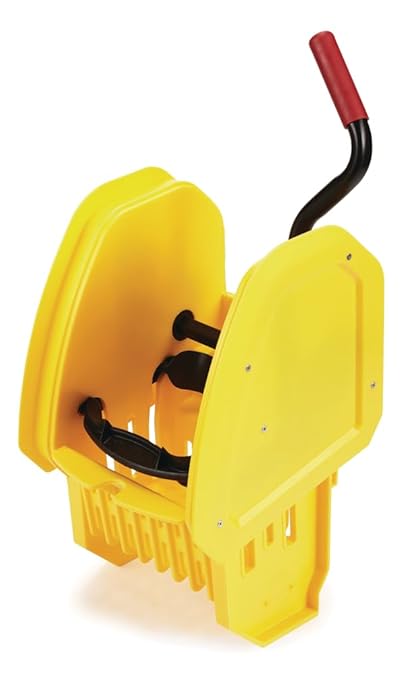 Rubbermaid Commercial Down Press Wringer for WaveBrake Buckets, 16-32 oz Capacity, Yellow, Heavy Duty Mopping/Cleaning for Professional/Janitorial Use