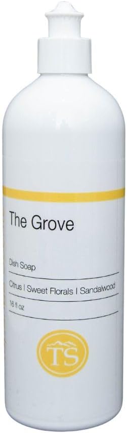 Topanga Scents Dish Soap – The Grove 16oz – Citrus, Sweet Florals & Sandalwood - Plant-Based Cleaner, Eco-Conscious, Non-Toxic, Gentle on Skin, Powerful Cleaning