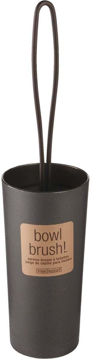 iDesign Loop Toilet Bowl Brush and Holder for Bathroom Storage - Bronze
