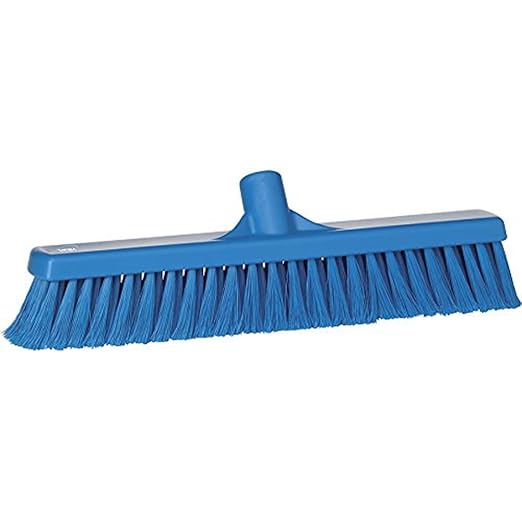 Vikan 31783 Broom,Push,Soft-Split,16.5",PP/SS,Blue