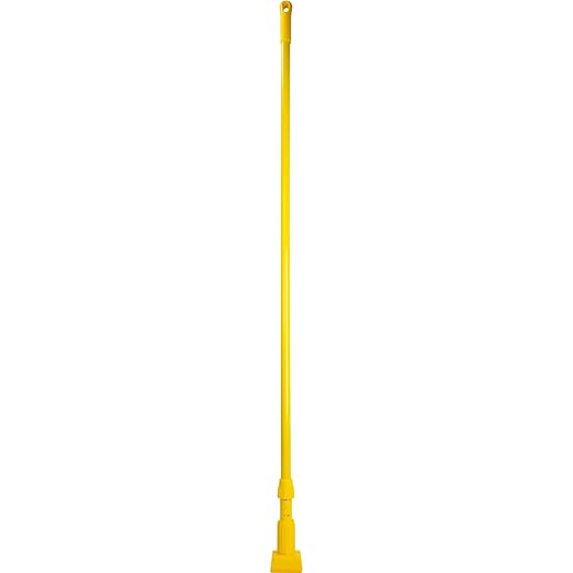 SPARTA 369475EC04 Fiberglass Mop Handle, Jaw Style Mop With Swivel Hang Up Cap For Cleaning, Commercial, Residential, 60 Inches, Yellow