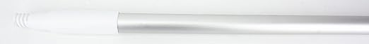 SPARTA Aluminum Broom and Mop Handle Replacement with Acme Threaded Tip for Environments with Harsh Cleaning Agents, Aluminum, 63 Inches, White, (Pack of 12)