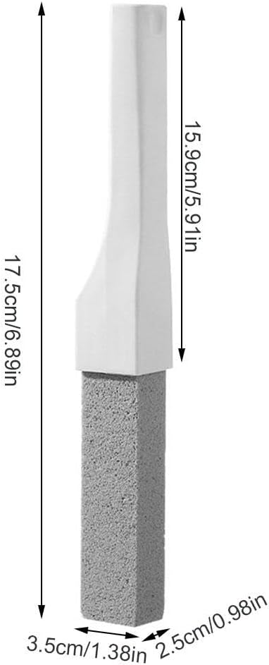 Pumice Stone Toilet Bowl Cleaner with Long Handle, Replaceable Cleaning Stone, Hard Water Stain Remover for Toilets, Bathtubs, Grills, Pools, Sinks, Household Cleaning Tool