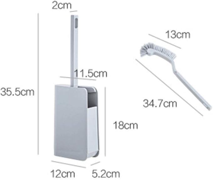 Toilet Gap Cleaning Set with Holder, Plastic Bathroom Bowl Cleaner and Base, Great Grip Strong Bristles - Perfect for A Completely Clean Bathroom Toilet Brush and Holder