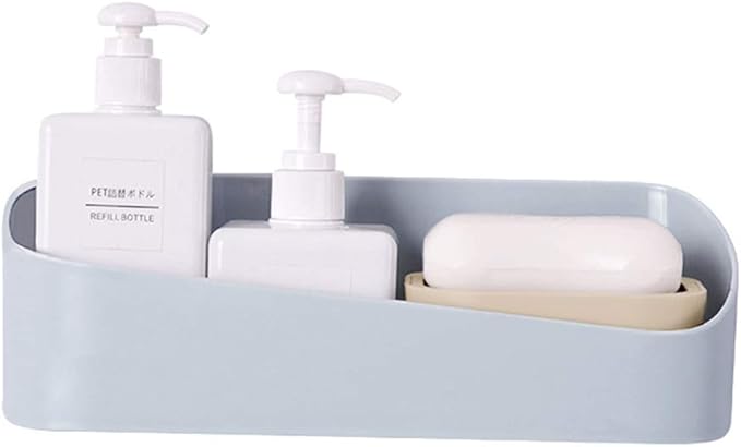 Eibo Adhesive Bathroom Shower Shelf Wall Mounted, No Drilling Shelf Wall Mounted, Removable Wall Organizer, Kitchen Storage Rack Wall Mounted