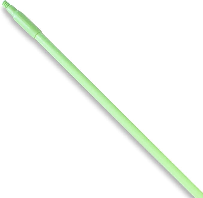 SPARTA Fiberglass Broomstick Replacement Broom Handle with Acme Threaded Tip for Industrial Cleaning Tools, Fiberglass, 60 Inches, Lime