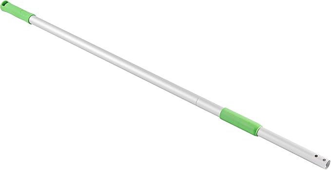 Restaurantware-HANDLE ONLY: Clean Tek Professional 60 Mop Handle, 1 Telescopic Mop Stick - Frame And Pads Sold Separately, Extends Up To 60 Inches, Green Aluminum Adjustable