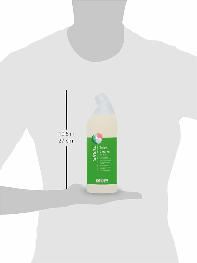 Sonett Organic Toilet Cleaner Mint-Myrtle,(25fl Oz/ 750ml) Effectively removes dirt, urine and hard water deposits (Pack of 6)