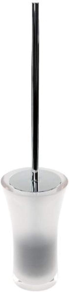 Gedy Aucuba Free Standing Toilet Brush Holder Made From Thermoplastic Resins, Transparent