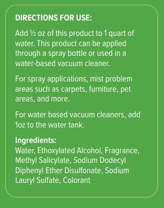 Odor Eliminator Air Freshener & Deodorizer Concentrate, Compatible for Rainbow, Sirena, Thermax, Prolux - Biodegradable Formula for Spraying & Water Based Vacuums - 12 fl oz. (Mint)