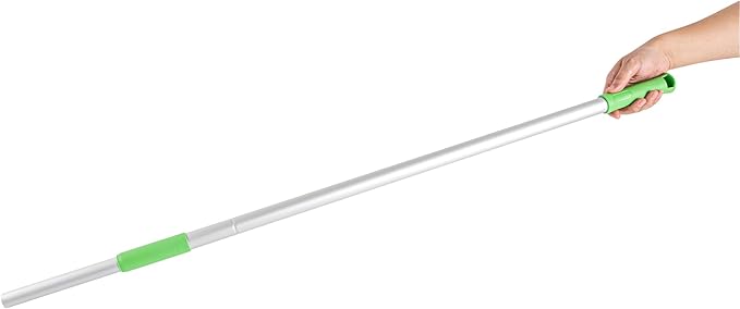 Restaurantware-HANDLE ONLY: Clean Tek Professional 60 Mop Handle, 1 Telescopic Mop Stick - Frame And Pads Sold Separately, Extends Up To 60 Inches, Green Aluminum Adjustable