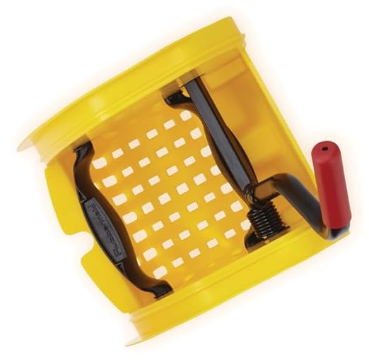 Rubbermaid Commercial Down Press Wringer for WaveBrake Buckets, 16-32 oz Capacity, Yellow, Heavy Duty Mopping/Cleaning for Professional/Janitorial Use