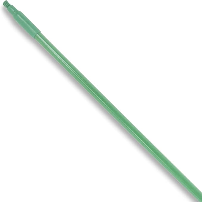 SPARTA Fiberglass Broomstick Replacement Broom Handle with Acme Threaded Tip for Industrial Cleaning Tools, Fiberglass, 60 Inches, Green, (Pack of 12)