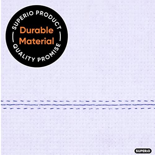 Superio Squeegee Mopping Towel Floor Cloth White Cloth for Cuban Style Mop, Israeli Sponga, Kitchen, Bathroom Cleaning, Tile, Stone, Wood, Floor Washing, Drying Towel -18"x24", 30 Pack