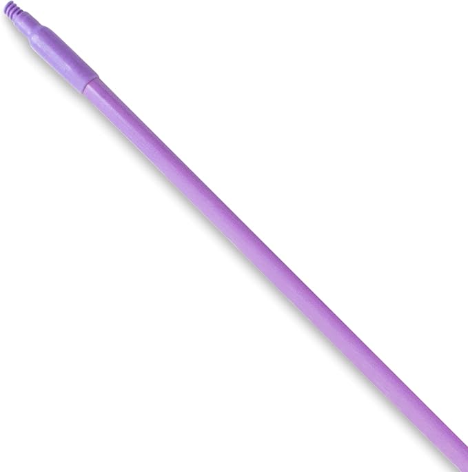 SPARTA Fiberglass Broomstick Replacement Broom Handle with Acme Threaded Tip for Industrial Cleaning Tools, Fiberglass, 60 Inches, Purple