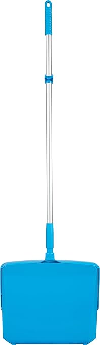 Remco - A Vikan Company 62503 Lobby Dustpan with Broom, Polypropylene/Polyester/Aluminum, 7" X 14" Bin, 37" Handle, Blue