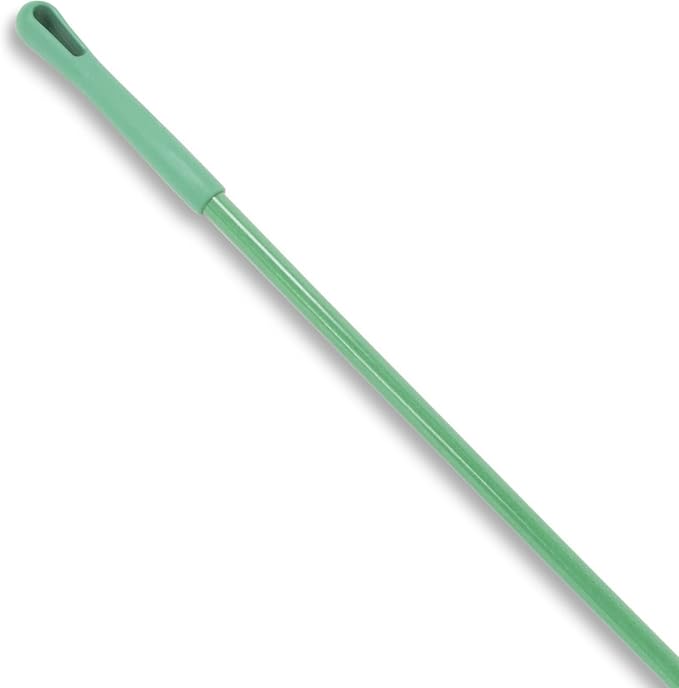 SPARTA Fiberglass Broomstick Replacement Broom Handle with Acme Threaded Tip for Industrial Cleaning Tools, Fiberglass, 60 Inches, Green, (Pack of 12)