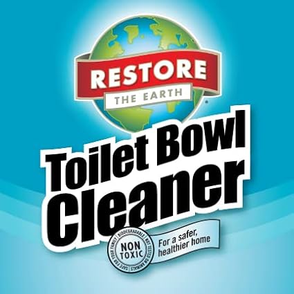 Restore Naturals Non Toxic Toilet Bowl Cleaner - 32 Fl Oz - Plant Based | Septic Safe | Biodegradable - For Porcelain, Ceramic, & Tile - 2 Pack