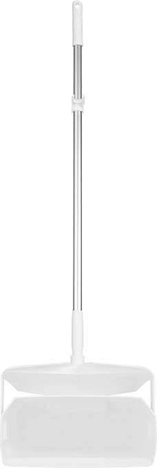 Remco - A Vikan Company 62505 Lobby Dustpan with Broom, Polypropylene/Polyester/Aluminum, 7" X 14" Bin, 37" Handle, White