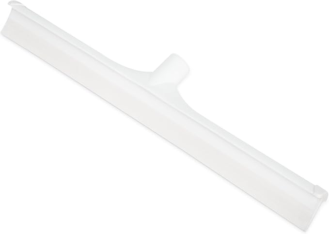 SPARTA 20" Floor Squeegee Replacement Head, Seamless Rubber with Rust-Free Plastic Frame for HACCP Compliance, Heavy-Duty Industrial Use, Thermoplastic Rubber, 19.75 Inches, White