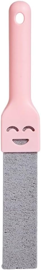 Natural Pumice Toilet Cleaning Brush With Ergonomic Handle For Removing Yellow Stains Rust Scale On Toilets Sinks Bathtubs Tiles Chemical-Free Multi-Use Bathroom for SURFACE Cleaner (Pink)