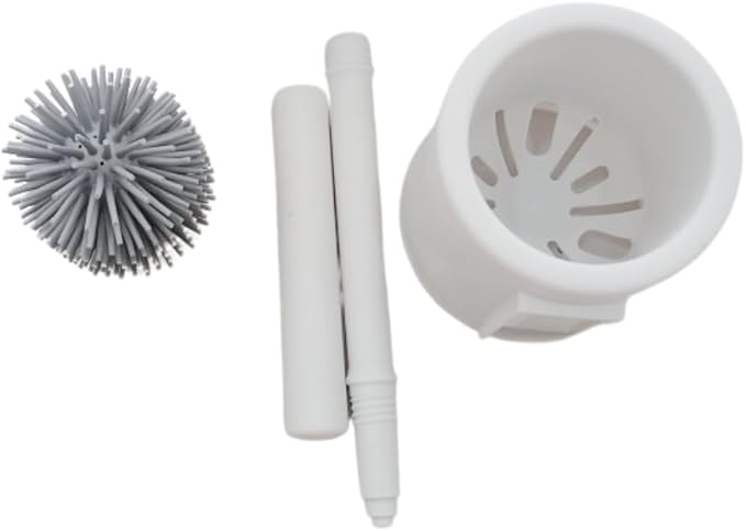 Ring King Toilet Ring Remover Bundle of Ring King Toilet Bowl Cleaners Liquid 32oz + Ring King Toilet Bowl Mop for Deep Clean Pack of 2 Long Plastic Handled Swab Silicone Toilet Brush and Holder Set