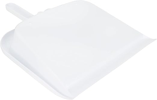 SPARTA Handheld Dustpan with Handle, Cleaning Essentials for Home and Commercial Use, 10", White