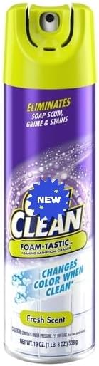 O'xi Cleans Foam-Tastic Foaming Bathroom Cleaner, Color-Changing Formula, Fresh Scent, 19 Ounce, 1 Pack