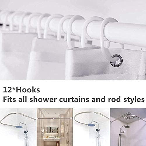 RosieLily Colorful Fishes Shower Curtain, Kids Shower Curtains Set with 12 Hooks, Waterproof Shower Curtain for Bathroom, 72 x 78 Inch, Cartoon Fun Fishes Ocean Animals Bath Curtains